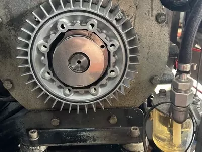 Nilfisk C3 pressure washer pump wobble plate exposed during industrial diesel hot pressure washer repair in Dover.